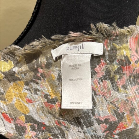 J.Jill Pure Jill Accessories Floral Spring Scarf Wrap - Picture 9 of 9